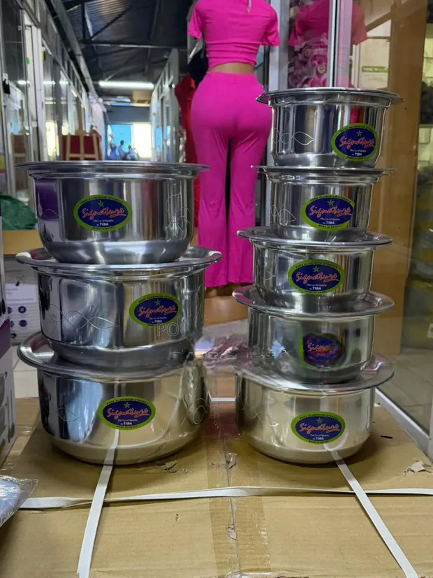 Signature 12/19 (8PCS) Aluminum Sufurias Cooking Pot Set – Heavy Duty Non-Rust Kitchen Cookware with Lids | Silver