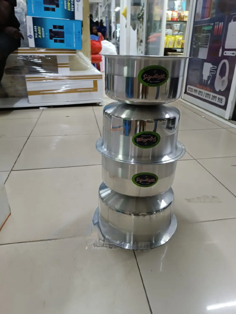 Signature 12/19 (8PCS) Aluminum Sufurias Cooking Pot Set – Heavy Duty Non-Rust Kitchen Cookware with Lids | Silver