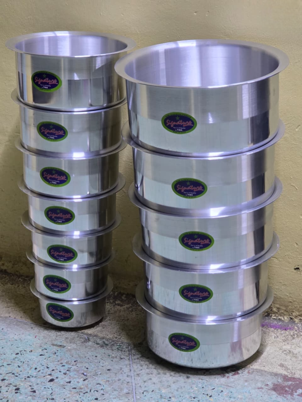 Signature 12/19 (8PCS) Aluminum Sufurias Cooking Pot Set – Heavy Duty Non-Rust Kitchen Cookware with Lids | Silver