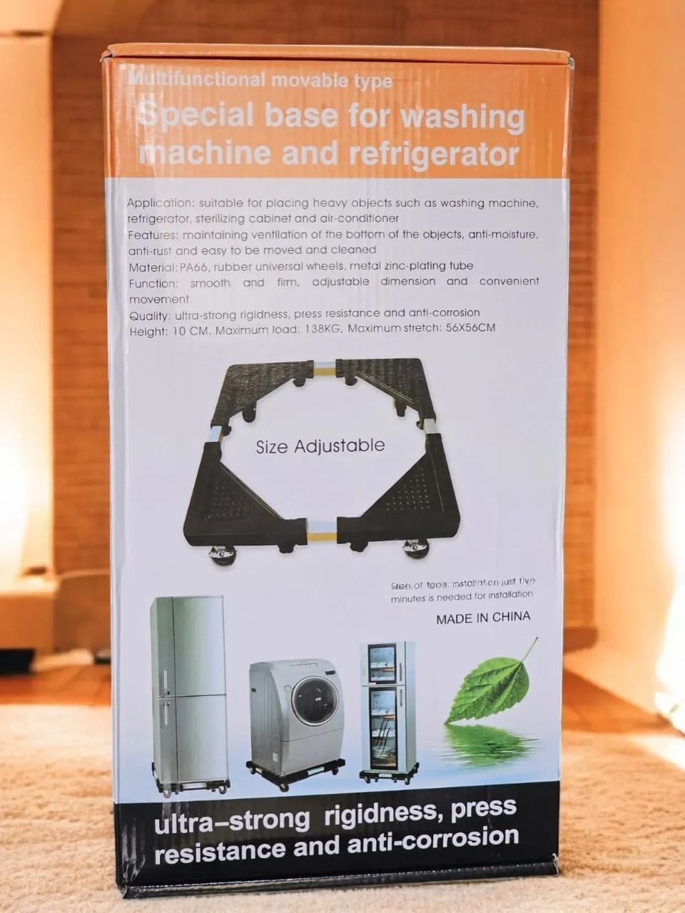 Adjustable Fridge & Washing Machine Base Roller Trolley – Heavy Duty Movable Stand with Wheels. Make moving heavy appliances effortless with this Adjustable Fridge & Washing Machine Base Roller Trolle