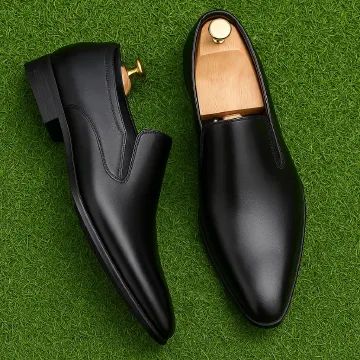 Luxury Men Leather Shoes Formal Dress Shoes for Male Plus Size Party Wedding Office Work Shoes Slip on Business Casual Oxfords and rubber sole