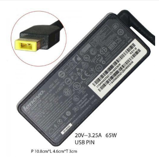 Lenovo Laptop Thinkpad X270 , X250 , X260, T440p, T440s , T450, Charger 20V 3.25A 65W USB Pin