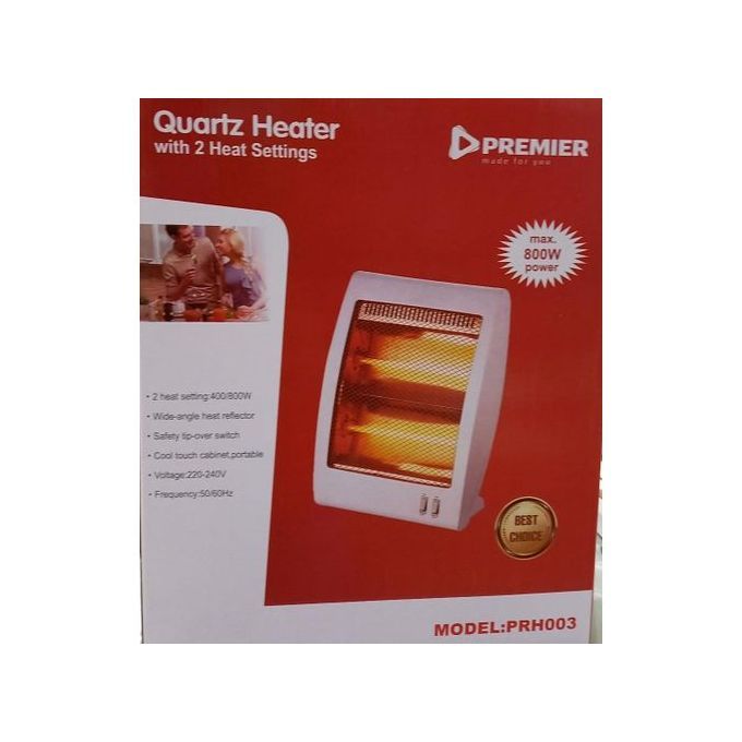 HEATER;- Premier Room Heater- Perfect For Cold Seasons, Keep House Warm Cool / warm / hot wind for selection Power indicator lightAdjustable thermostat Thermal automatic cut-ou Ove White