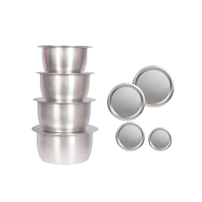 4PCS Heavy-stainless steel Sufuria Cooking Set WITH LIDS