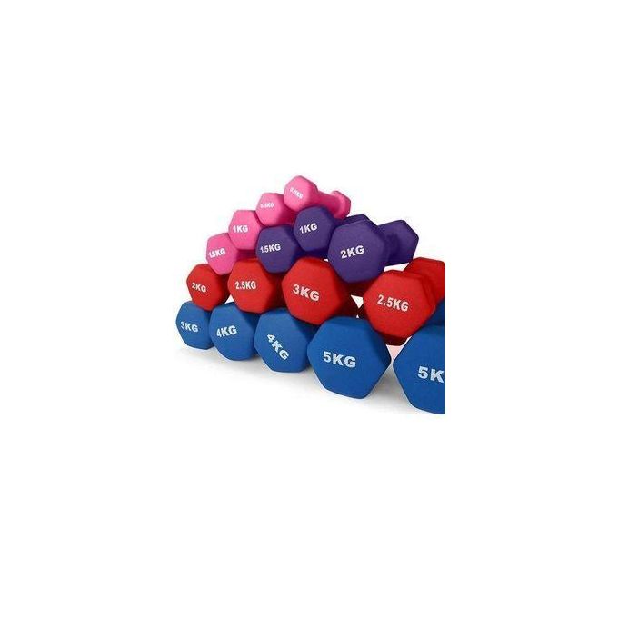 CLEARANCE OFFER 1kg Dumbell Weight Neoprene Shaped Soft Dumb Bell