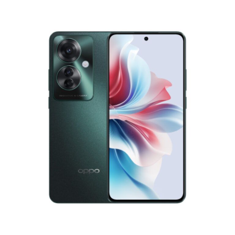 Oppo Reno 11 F 5G
RAM: 8GB
Storage: 256GB
OS: Android 14, ColorOS 14
Camera: 64MP + 8MP + 2MP
Selfie: 32MP
Display: 6.7 inch, AMOLED,120Hz
Processor: Mediatek Dimensit 7050 (6 nm)