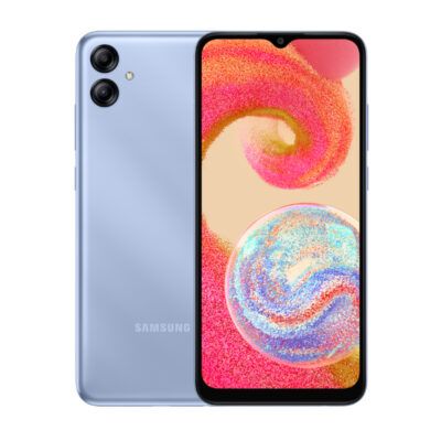 Samsung Galaxy A04e
RAM: 3GB
Internal Storage:32/ 64GB
Battery:  5000 mAh
Main camera: 13 MP + 2 MP
Front camera: 5 MP
Display: 6.5 inch
Processor: MediaTek Helio G35
Connectivity: Dual sim, 2G, 3G