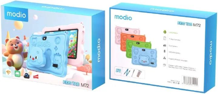 Modio M72,WIFI Only Kids Tablet, 4GB 128GB Wi-Fi Sim Card 7-inch,3,000Mah.