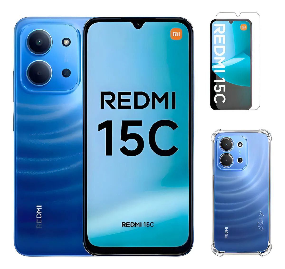 Redmi 15C 8(4+4)GB RAM 128GB ROM MediaTek Helio G81 Ultra 6000mAh Battery 50MP Camera 6.9 Inch 120Hz Screen Smartphone Android 15 HyperOS 18W Charging Phone Expandable Storage Dual SIM