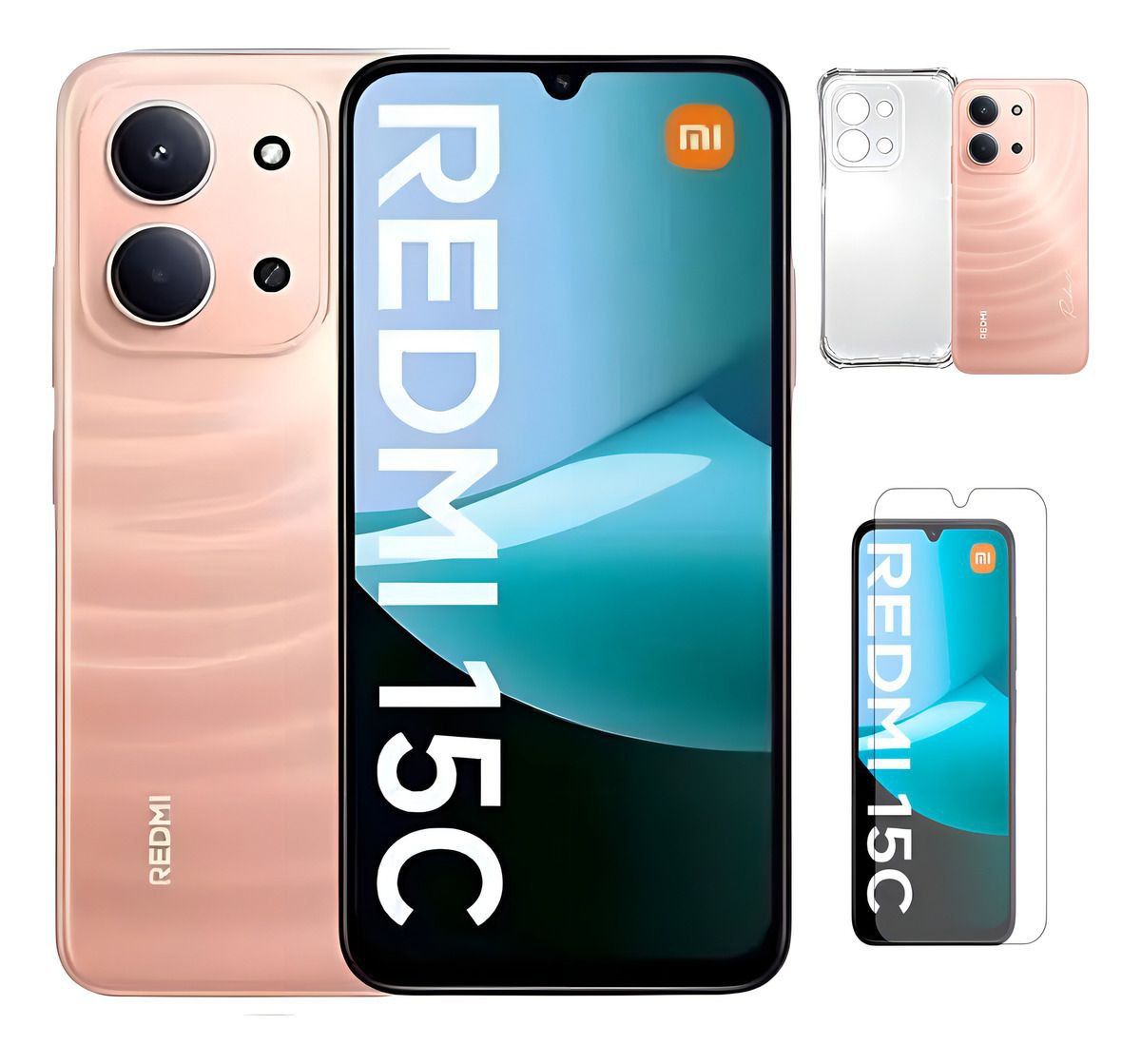 Redmi 15C 8(4+4)GB RAM 128GB ROM MediaTek Helio G81 Ultra 6000mAh Battery 50MP Camera 6.9 Inch 120Hz Screen Smartphone Android 15 HyperOS 18W Charging Phone Expandable Storage Dual SIM