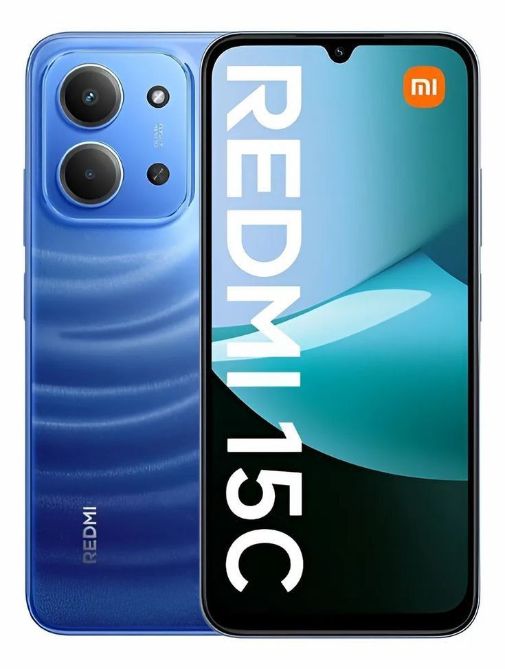 Redmi 15C 8(4+4)GB RAM 128GB ROM MediaTek Helio G81 Ultra 6000mAh Battery 50MP Camera 6.9 Inch 120Hz Screen Smartphone Android 15 HyperOS 18W Charging Phone Expandable Storage Dual SIM