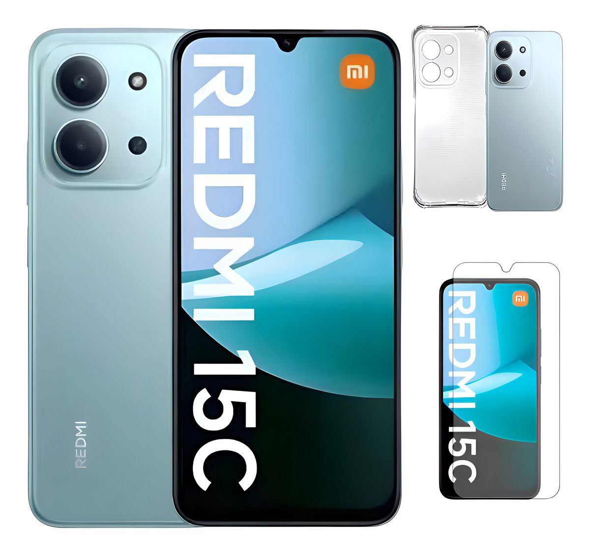Redmi 15C 8(4+4)GB RAM 128GB ROM MediaTek Helio G81 Ultra 6000mAh Battery 50MP Camera 6.9 Inch 120Hz Screen Smartphone Android 15 HyperOS 18W Charging Phone Expandable Storage Dual SIM