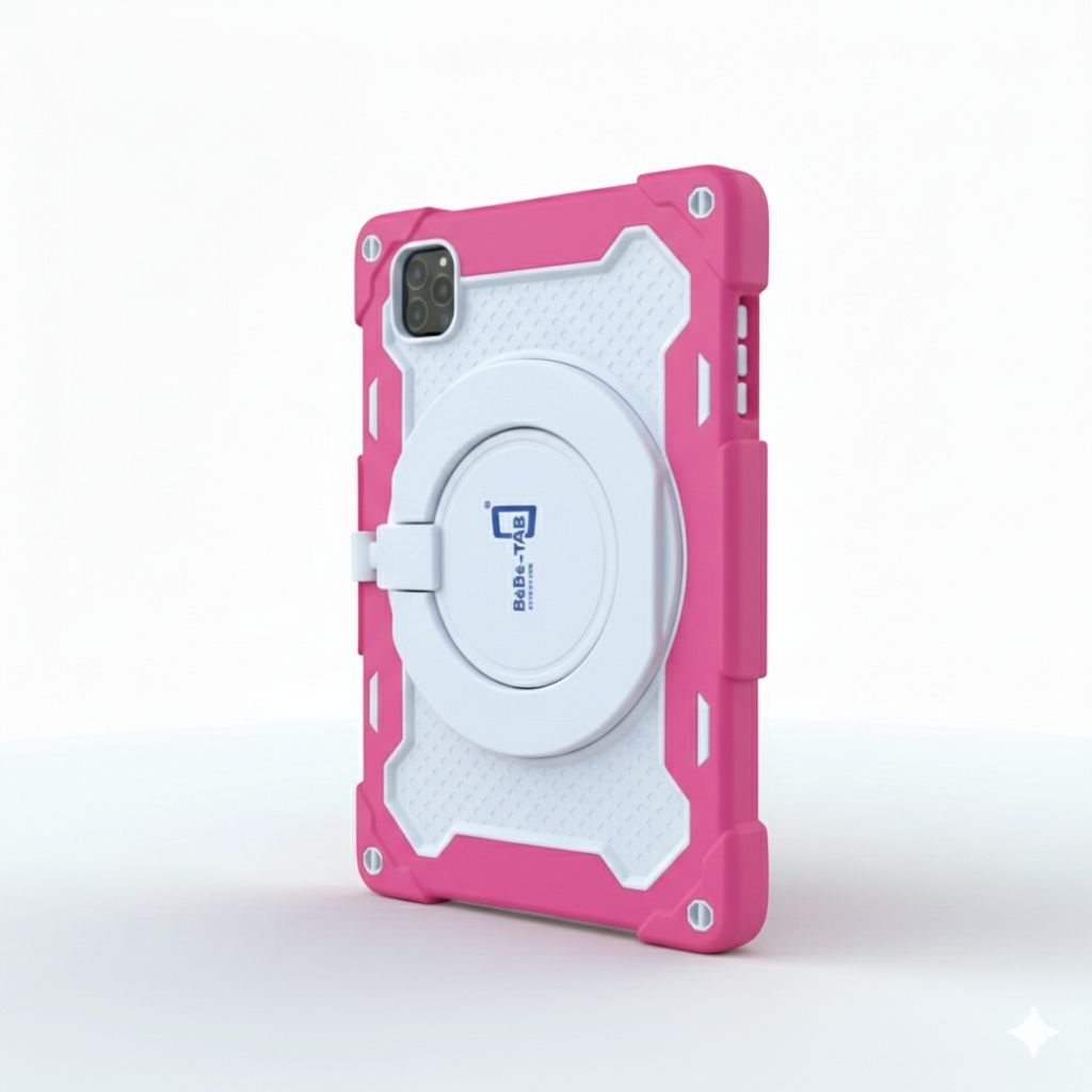 Bebe Tab B-2060 Kids Tablet 10.1 Inch HD Display 6000mAh Battery 4GB RAM 128GB ROM Android 13 Dual SIM 4G WiFi Preloaded Educational Apps Parental Control Protective Case