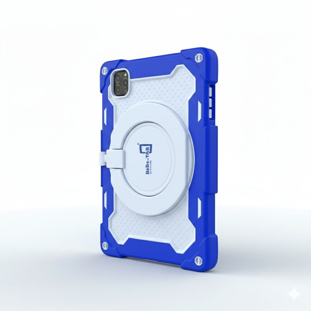 Bebe Tab B-2060 Kids Tablet 10.1 Inch HD Display 6000mAh Battery 4GB RAM 128GB ROM Android 13 Dual SIM 4G WiFi Preloaded Educational Apps Parental Control Protective Case