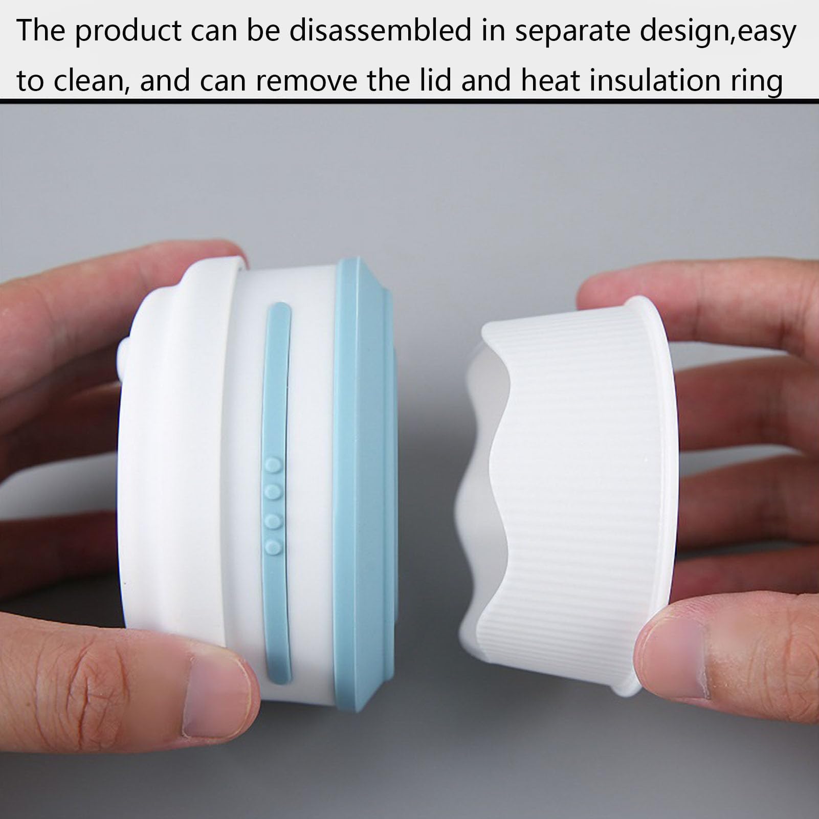 Folding Silicone Cup Portable Telescopic Drinking Collapsible Cup Kitchen Dining room Silica Mug Collapsible Travel Mug with Straw -350ml