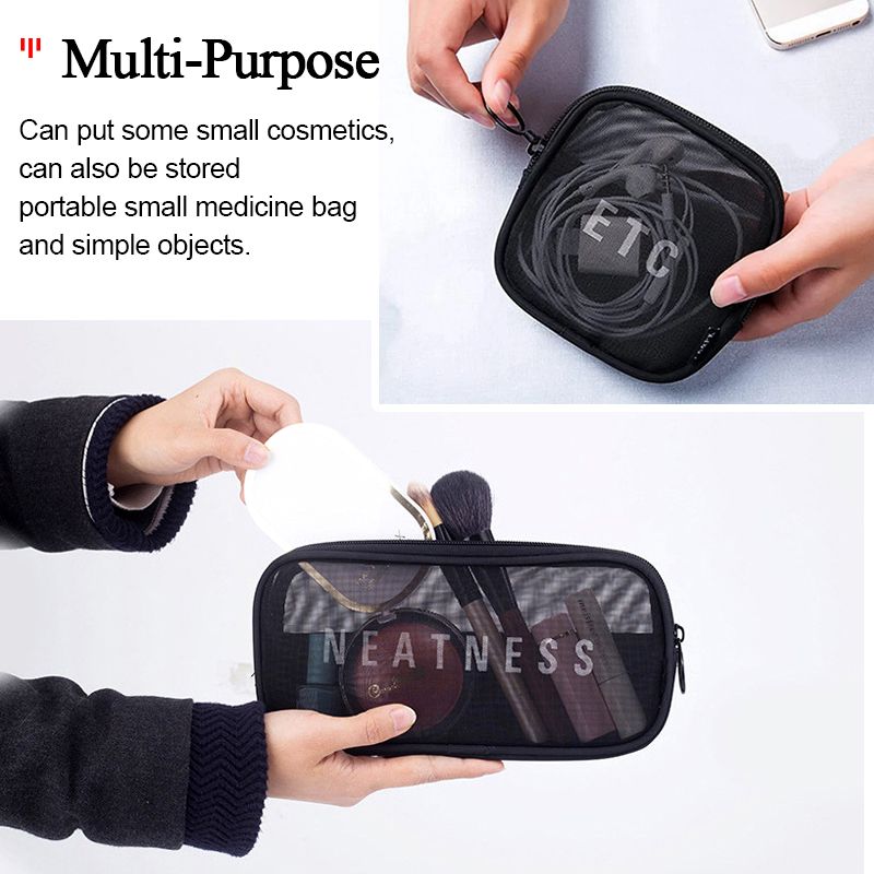 3pcs Transparent Toiletries Bag Portable Travel Cosmetic Bags Simple Makeup Bag Organizer Case Wash Storage Large Capacity Toiletry Kit for Women & Men