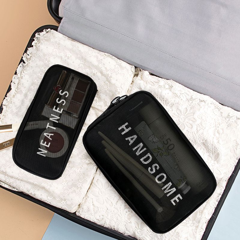 3pcs Transparent Toiletries Bag Portable Travel Cosmetic Bags Simple Makeup Bag Organizer Case Wash Storage Large Capacity Toiletry Kit for Women & Men