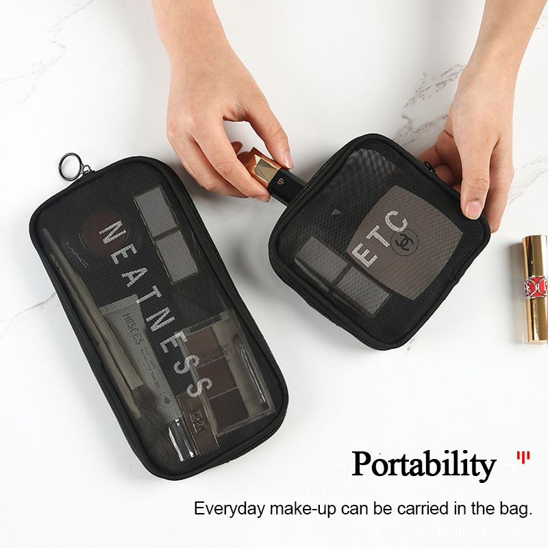 3pcs Transparent Toiletries Bag Portable Travel Cosmetic Bags Simple Makeup Bag Organizer Case Wash Storage Large Capacity Toiletry Kit for Women & Men