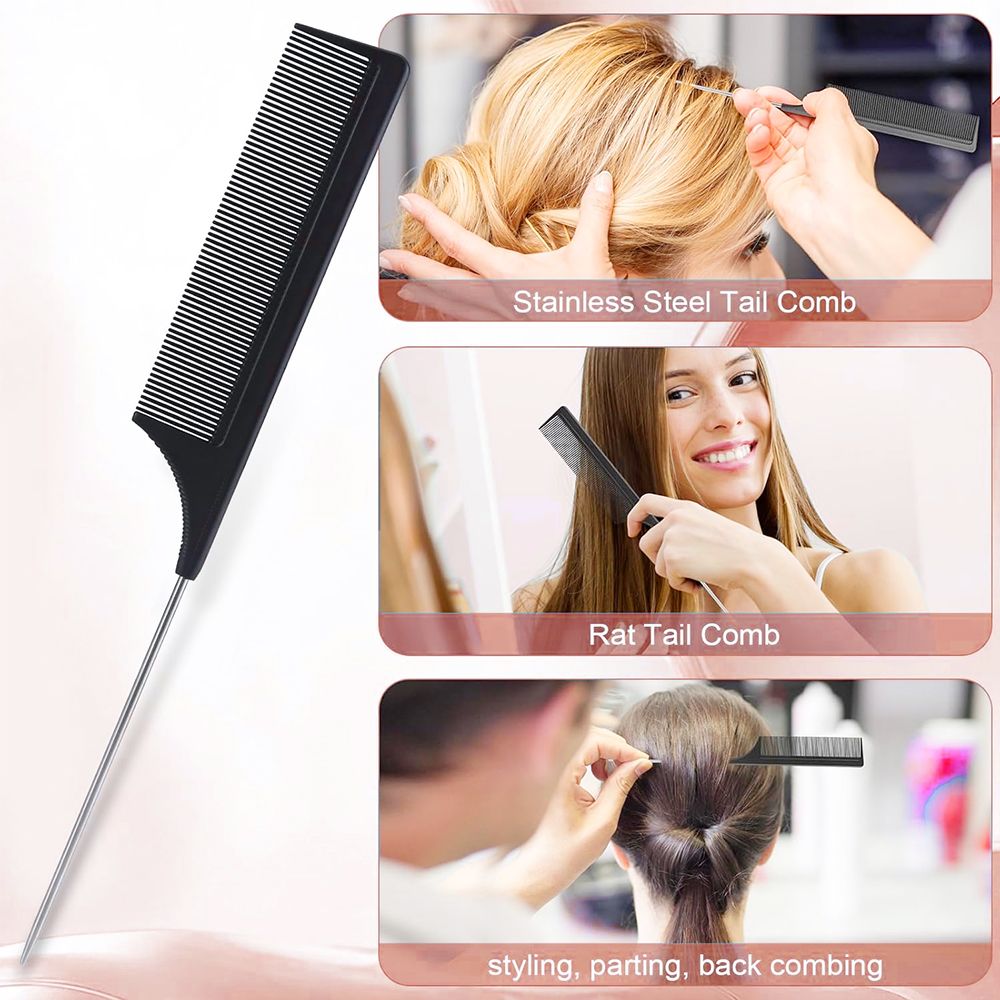 6pcs/Set Portable Spray Refillable Bottles Kit Hair Styling Set Spray Bottle Brush Comb Braiding Tool Rat Tail Comb Edge Control Brush Mist Sprayer For Hair Styling Cleaning