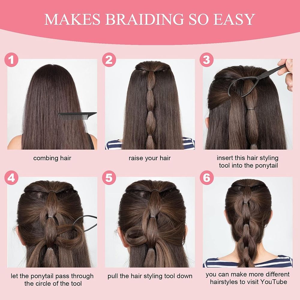 6pcs/Set Portable Spray Refillable Bottles Kit Hair Styling Set Spray Bottle Brush Comb Braiding Tool Rat Tail Comb Edge Control Brush Mist Sprayer For Hair Styling Cleaning
