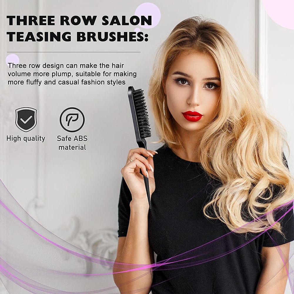 6pcs/Set Portable Spray Refillable Bottles Kit Hair Styling Set Spray Bottle Brush Comb Braiding Tool Rat Tail Comb Edge Control Brush Mist Sprayer For Hair Styling Cleaning