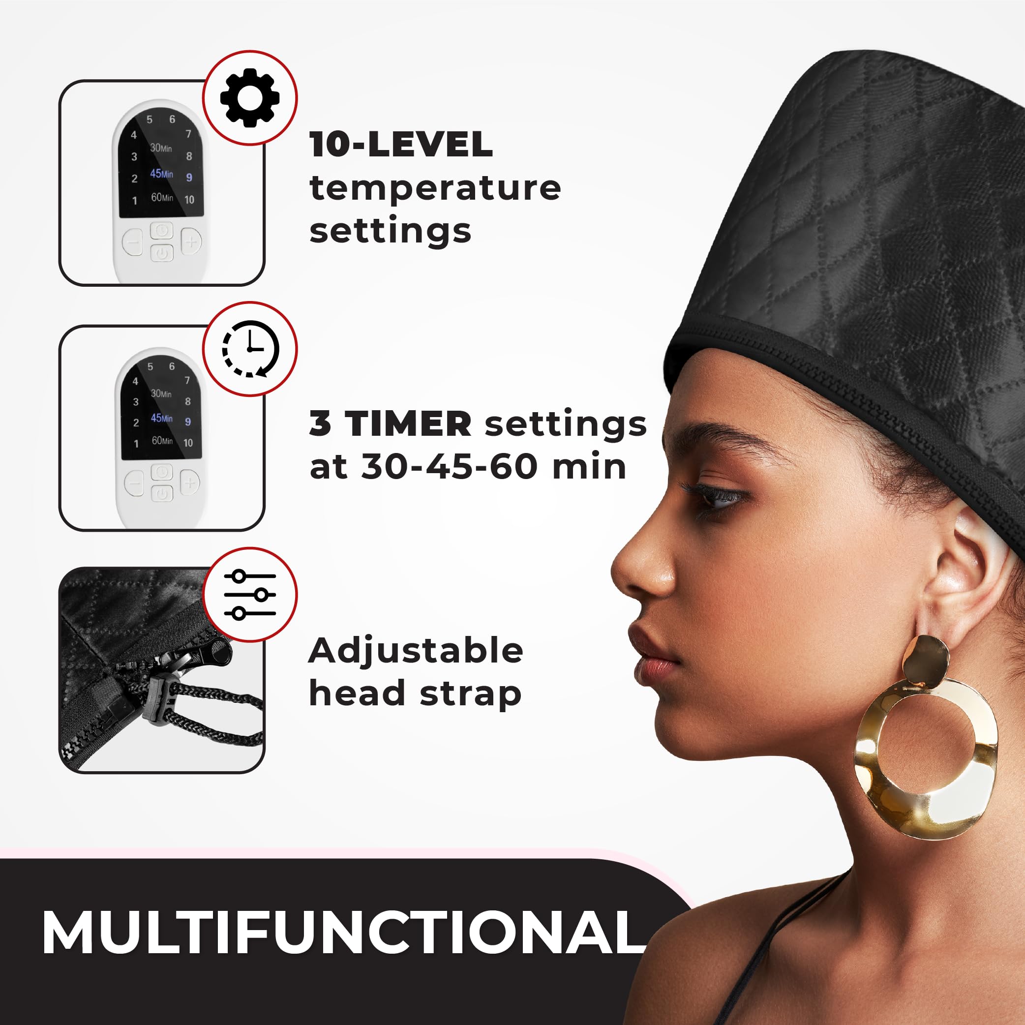 Thermal Steamer Hair Heat Cap Deep Conditioning Best Hair Heat Cap Electric SPA Hair Care Cap Hair Dryers & Accessories