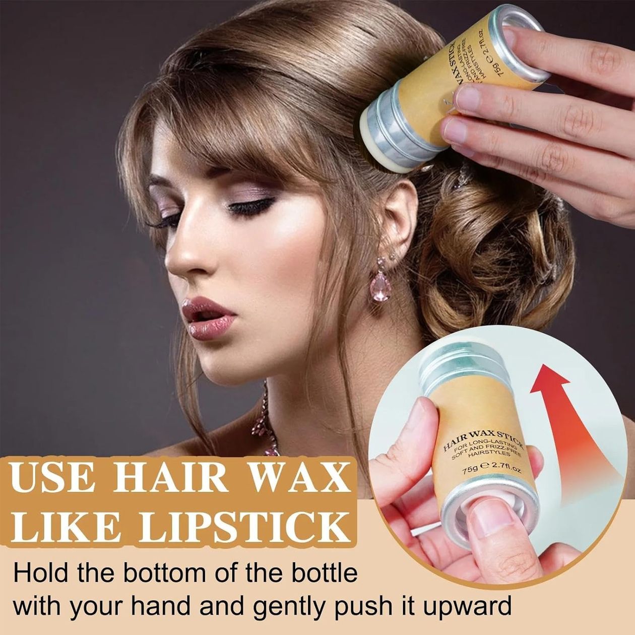 Hair Wax Stick For Wig & Natural Hair Hairspray Fixed Fluffy Hairstyling Wax Hold Wax Stick For Wig Broken Hair Artifact Hair Wax Stick Gel Cream