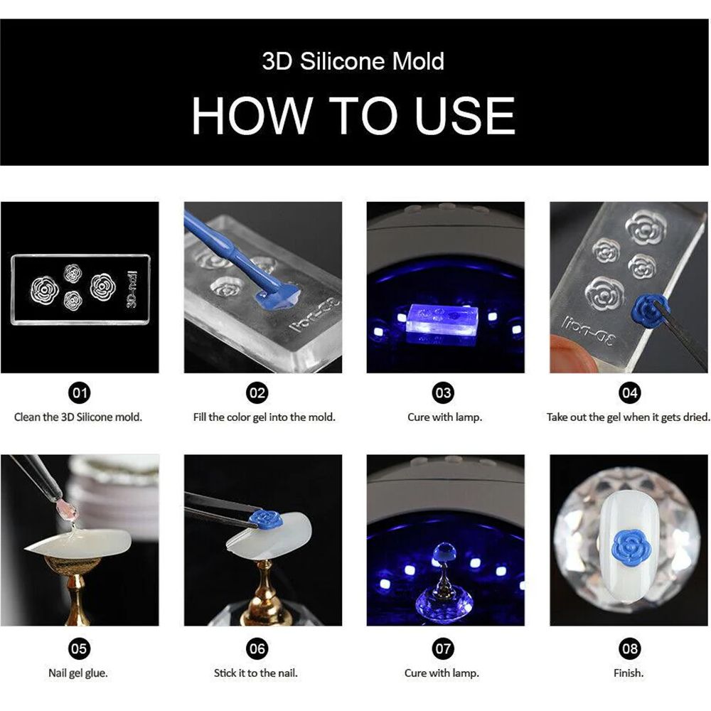 Acrylic Nail Art Kit Crystal Nail 3D Nail Tips Carving Tools Acrylic Liquid Monomer Powder Pen Manicure Set