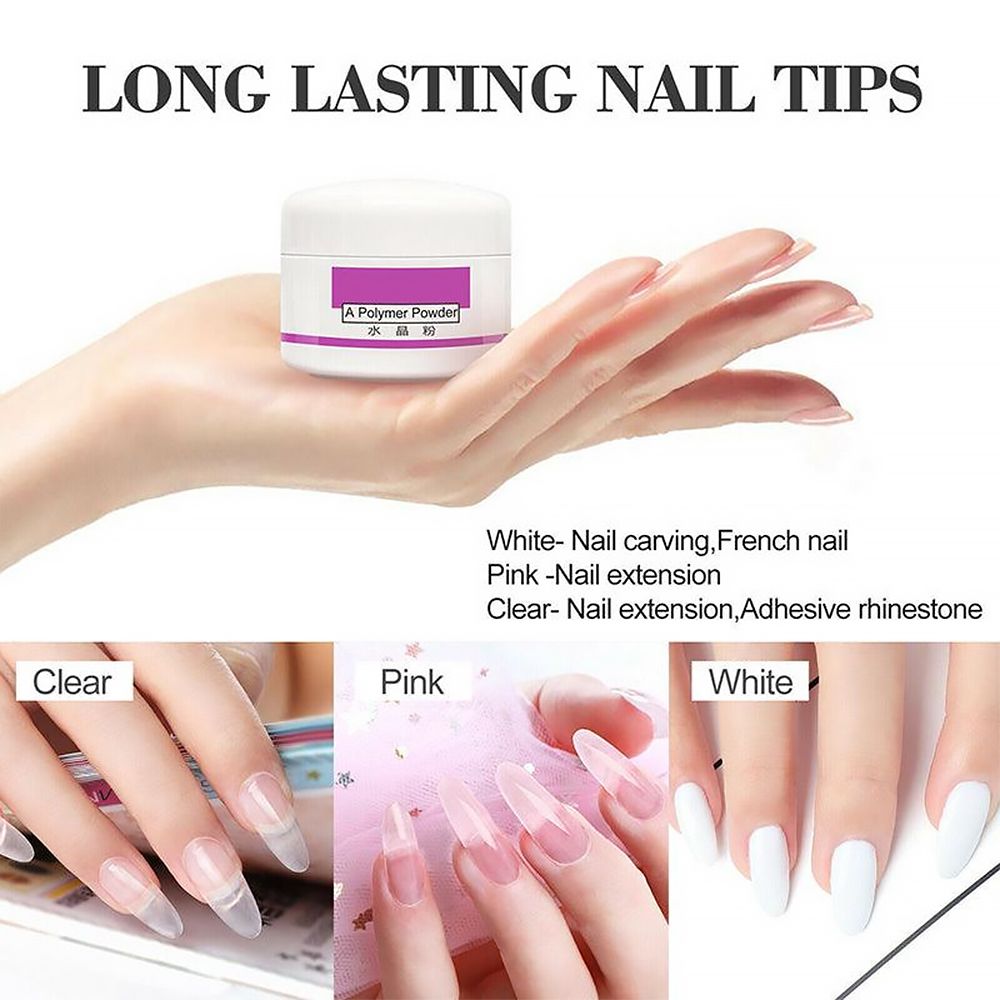 Acrylic Nail Art Kit Crystal Nail 3D Nail Tips Carving Tools Acrylic Liquid Monomer Powder Pen Manicure Set