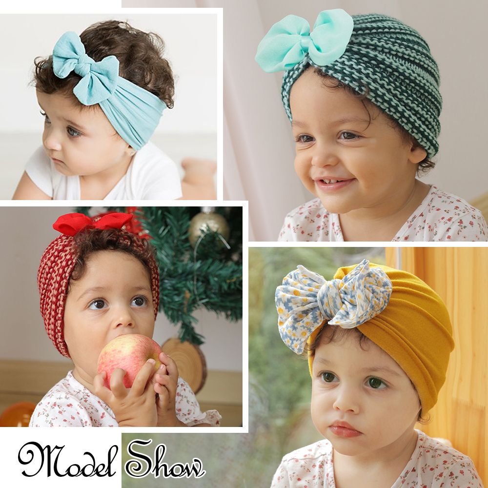 3pcs Baby Hair Bands Girls Turban Nylon Headbands  Headwraps Newborn Soft Elastic Hair Bow Hairbands Headwear Infant Toddlers Kids