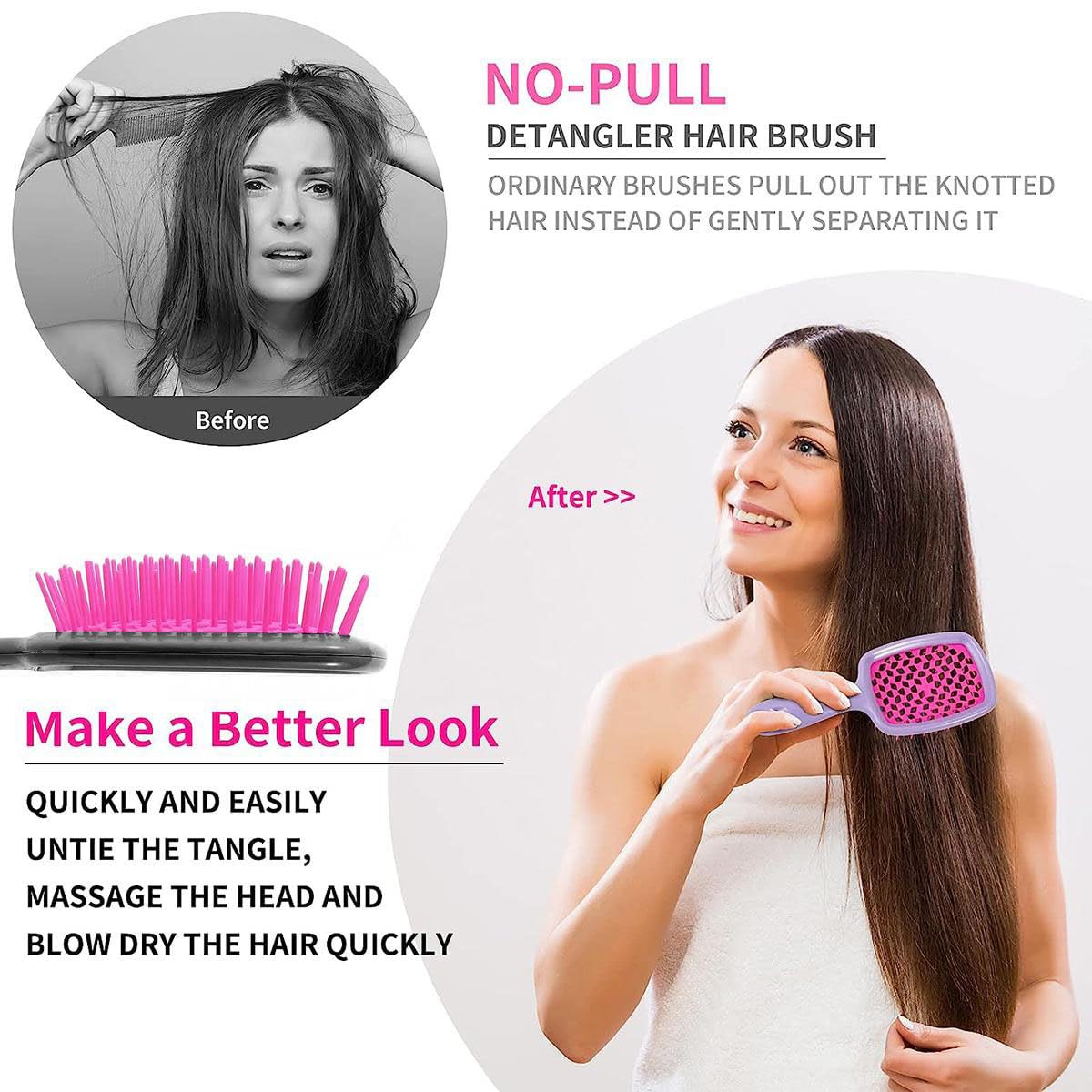 12 Pieces/set of Hair Styling Comb Set Spray Bottle Silicone Scalp Massager Shower Shampoo Brush Tail Comb Edge Brush Hairdressing Tool Set