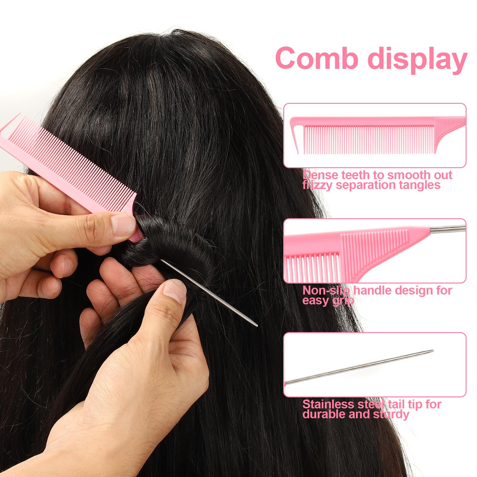 12 Pieces/set of Hair Styling Comb Set Spray Bottle Silicone Scalp Massager Shower Shampoo Brush Tail Comb Edge Brush Hairdressing Tool Set