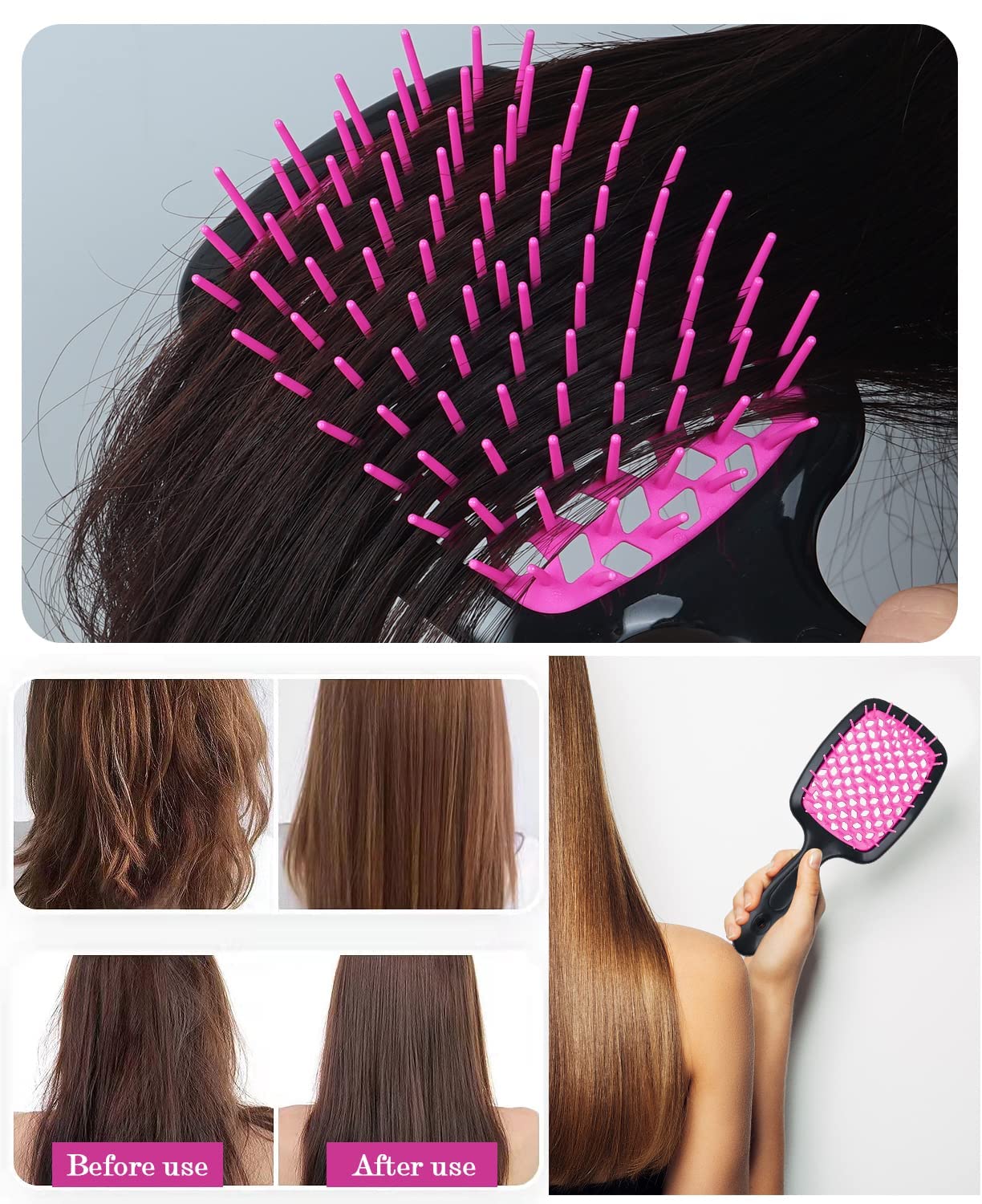 12 Pieces/set of Hair Styling Comb Set Spray Bottle Silicone Scalp Massager Shower Shampoo Brush Tail Comb Edge Brush Hairdressing Tool Set