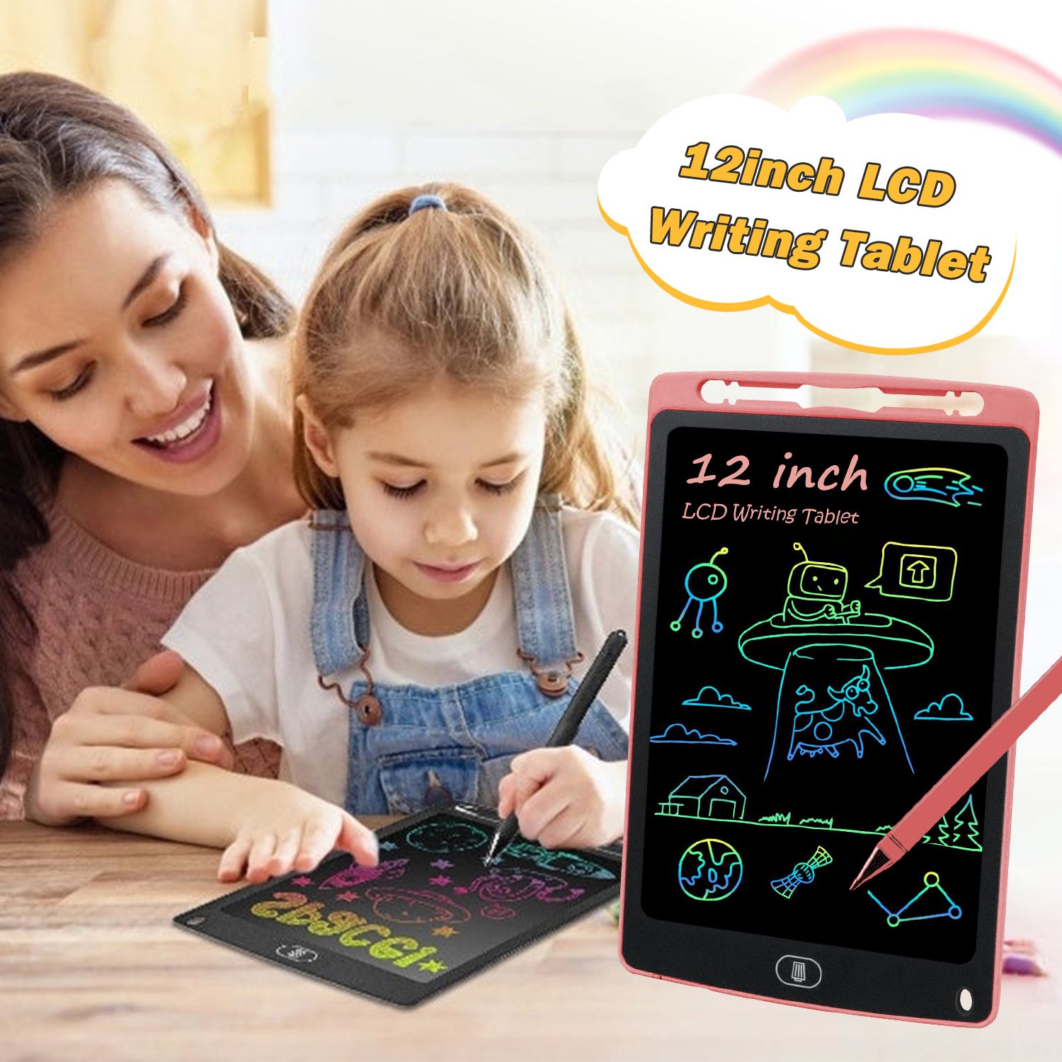 10inch LCD Writing Tablet Kids Erasable Colorful Drawing Board Graphic Electronic Writing Drawing Screen Doodle Board Children's Educational Toys