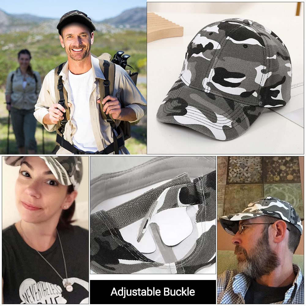 2Piece Baseball Cap Camouflage Hats for Men and Women Outdoor Dustproof Baseball Cap Leisure Caps Military Caps Tactical Hat Trucker Hats Suncap Breathable Adjustable