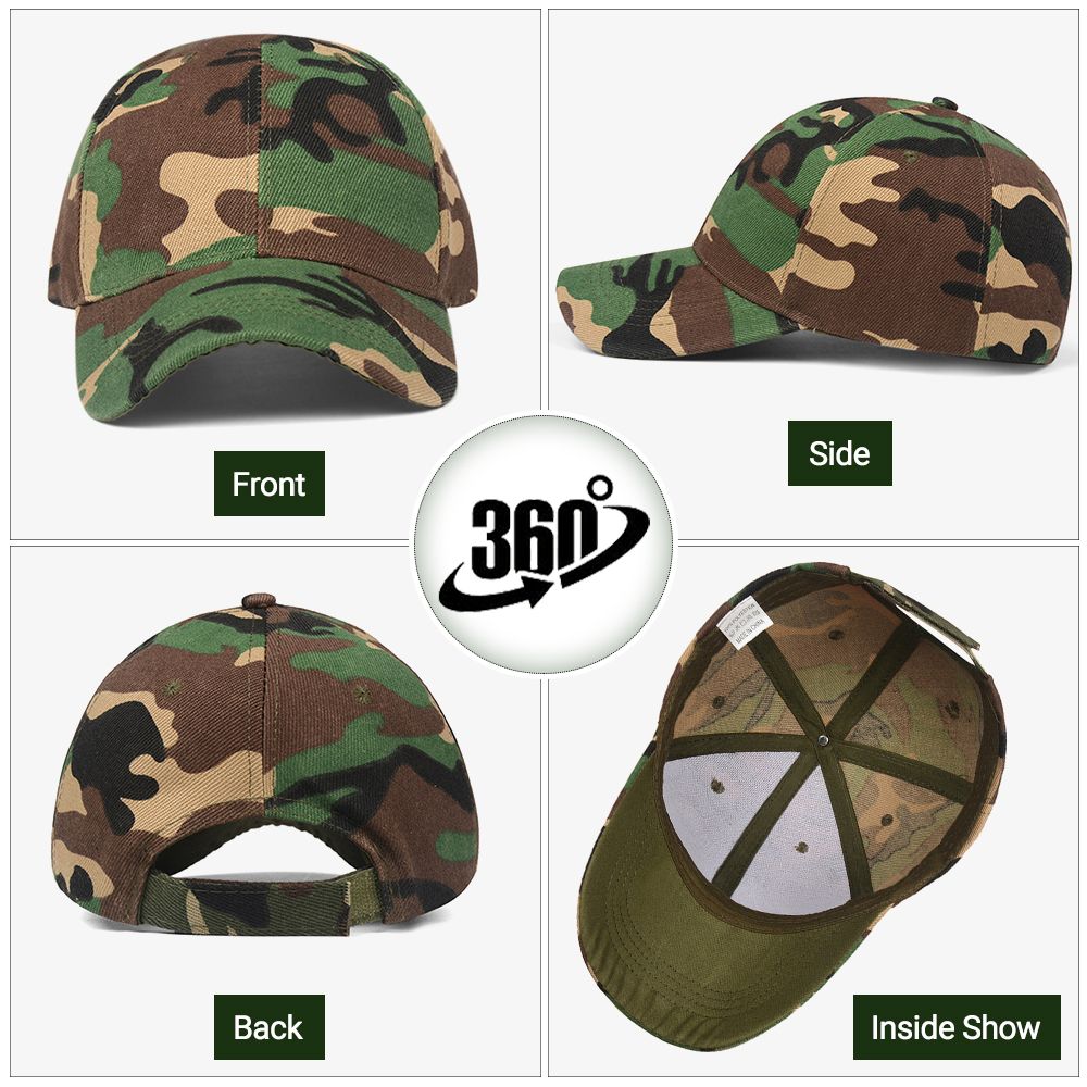2Piece Baseball Cap Camouflage Hats for Men and Women Outdoor Dustproof Baseball Cap Leisure Caps Military Caps Tactical Hat Trucker Hats Suncap Breathable Adjustable