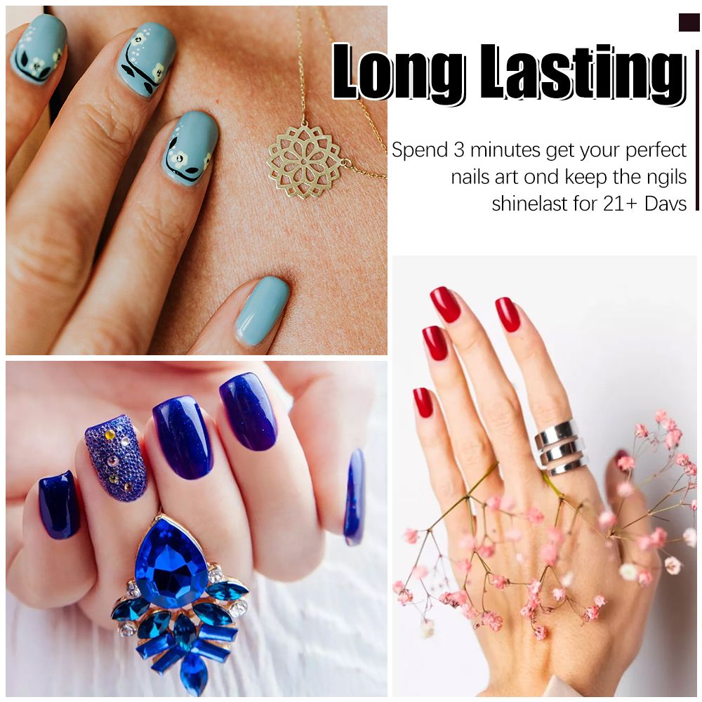 4pcs & 6pcs Gel Nail Polish Set Glitter Nail Art Kit Gel Soak Off UV LED Manicure Nail Polish DIY Girls (8.5ml / bottles)