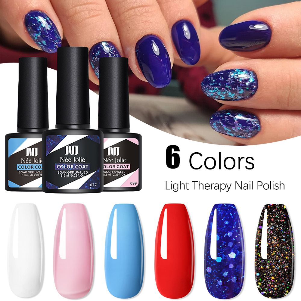 4pcs & 6pcs Gel Nail Polish Set Glitter Nail Art Kit Gel Soak Off UV LED Manicure Nail Polish DIY Girls (8.5ml / bottles)