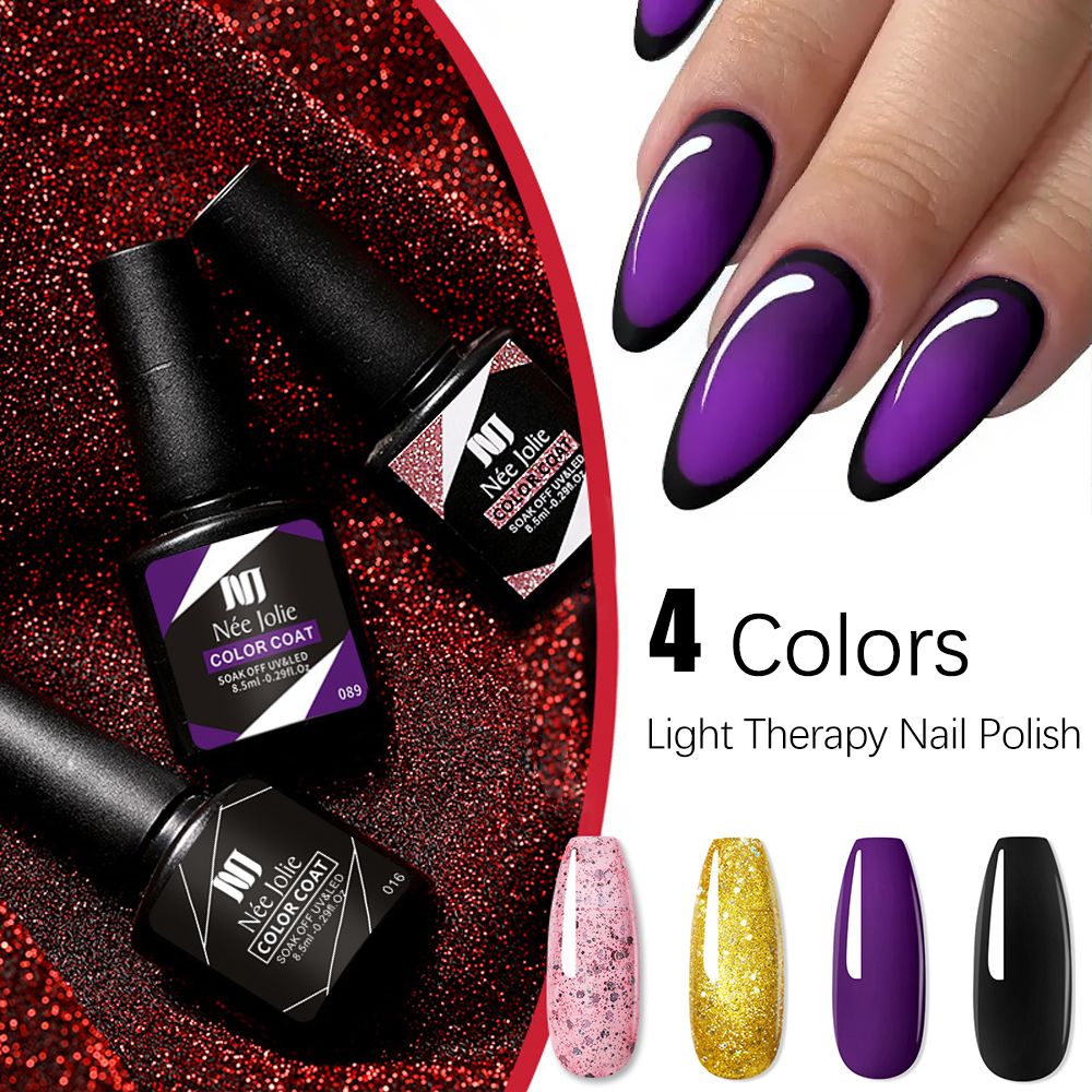 4pcs & 6pcs Gel Nail Polish Set Glitter Nail Art Kit Gel Soak Off UV LED Manicure Nail Polish DIY Girls (8.5ml / bottles)