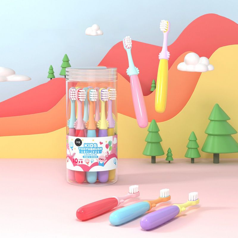 10-Piece Children's Toothbrush Set Kids Oral Cleaning Kit Boys & Girls Children Care includes 2-Piece U-shaped Toothbrush Giveaway