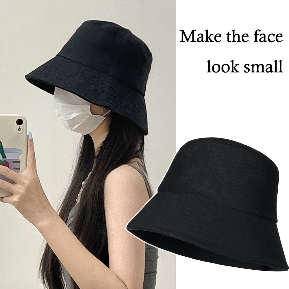 Women Bucket Hats Double-side Fisherman Cap Ladies Cotton Shading Rounded Sun Hat Outdoor Fishing Travel Hiking Sport Cap