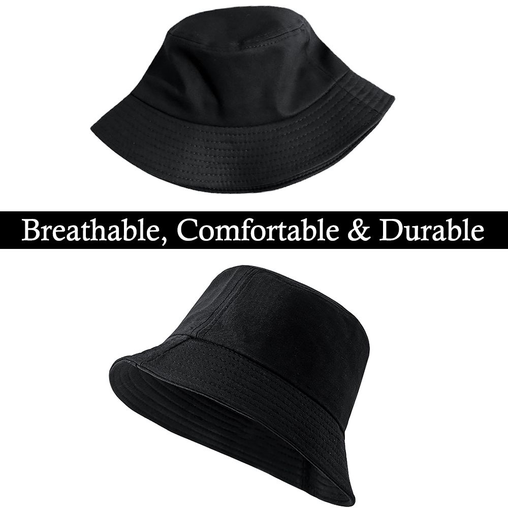 Women Bucket Hats Double-side Fisherman Cap Ladies Cotton Shading Rounded Sun Hat Outdoor Fishing Travel Hiking Sport Cap