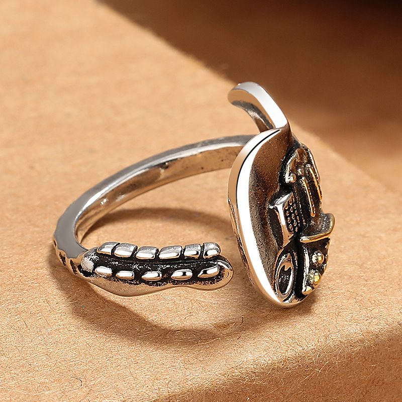 Men's Rock Music Guitar Necklace Ring For Women Collarbone Chain Choker