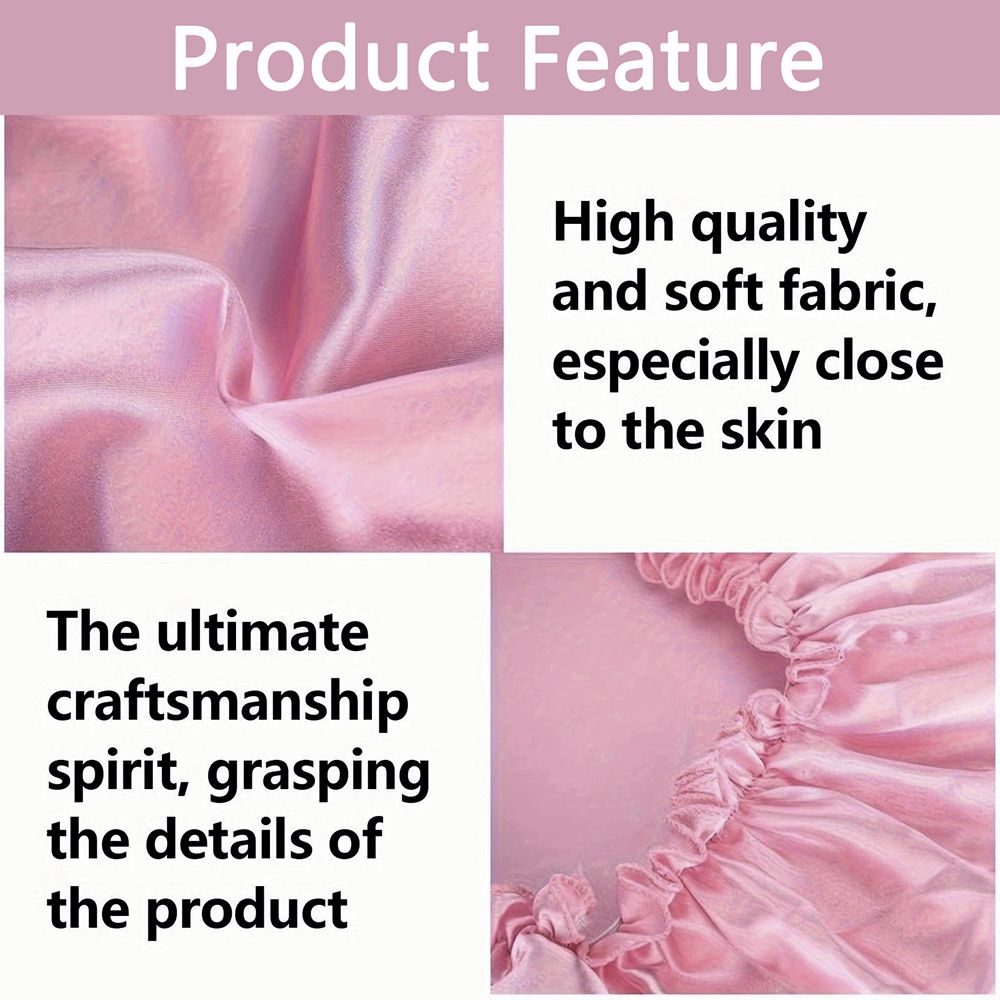 3Pcs Satin Bonnet Silk Hat Hair Bonnet Sleeping Elastic Wide Band Silk Sleep Cap Soft Breathable Silk Hair Wrap Sleeping Headwraps