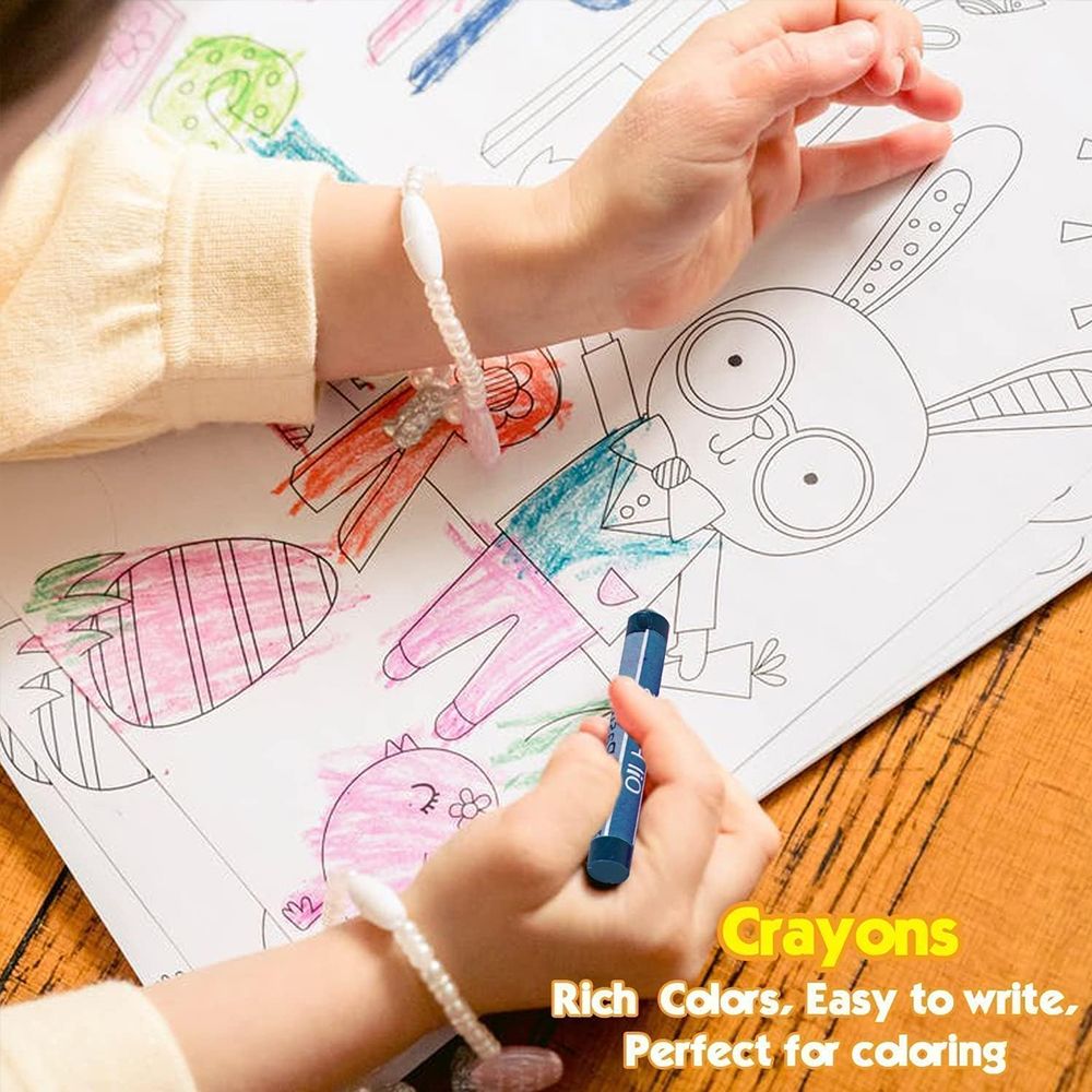 140 piece Children Art Painting Set Paintbrush Crayons Oil Pastels Colored Pencil Oil Painting Stick Watercolor Pen Drawing Kit Best Gift for Kids (140Pcs -Black)