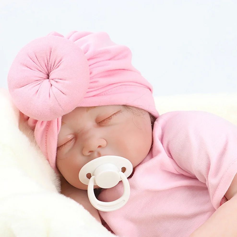 3 Pcs Cute Baby Turban Hat Cotton Soft Head Wraps Knotted Toddler Hat Newborn Caps Boys and Girls