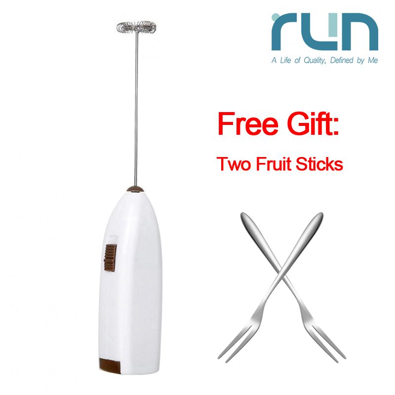 Hand-Held Battery Model Whisk Egg Beater Milk Coffee Frother Mixer Fruit Stick Kitchen & Dining Room Appliances【AA batteries not included in product listing】