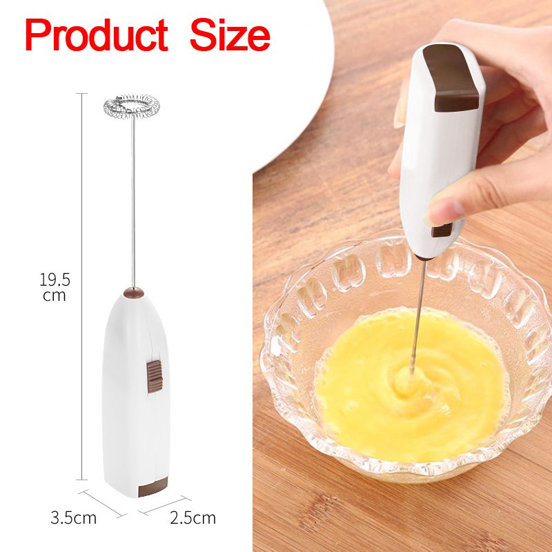 Hand-Held Battery Model Whisk Egg Beater Milk Coffee Frother Mixer Fruit Stick Kitchen & Dining Room Appliances【AA batteries not included in product listing】