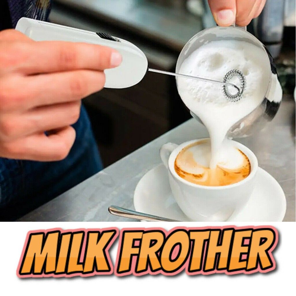 Hand-Held Battery Model Whisk Egg Beater Milk Coffee Frother Mixer Fruit Stick Kitchen & Dining Room Appliances【AA batteries not included in product listing】