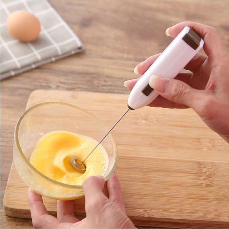 Hand-Held Battery Model Whisk Egg Beater Milk Coffee Frother Mixer Fruit Stick Kitchen & Dining Room Appliances【AA batteries not included in product listing】